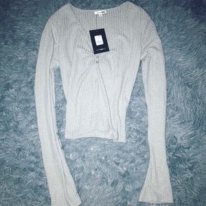 Grey Long Sleeve Top